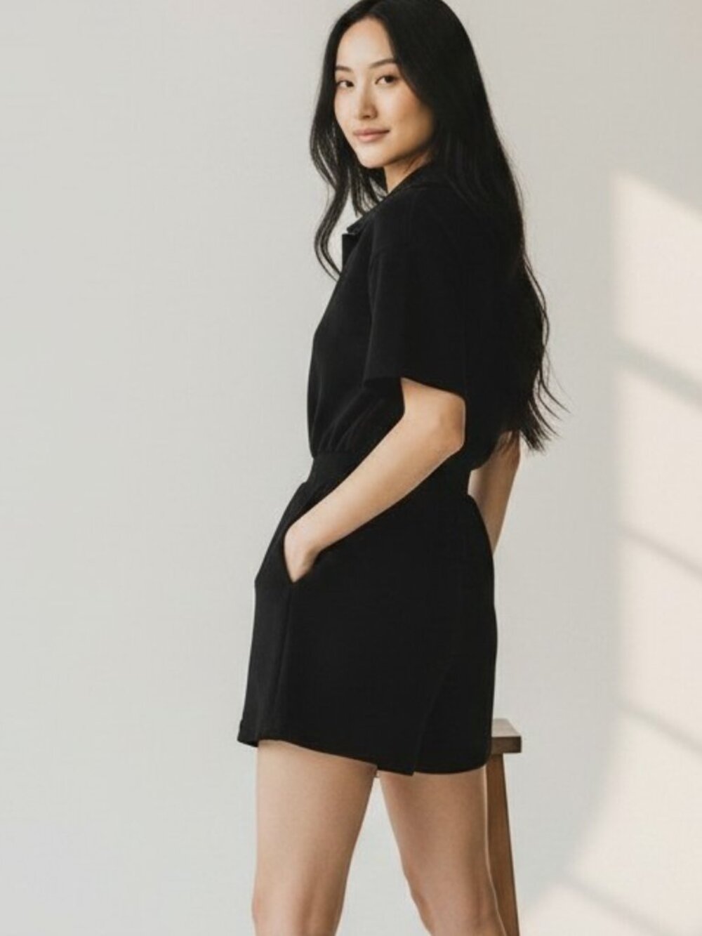 NWT Short Black Romper